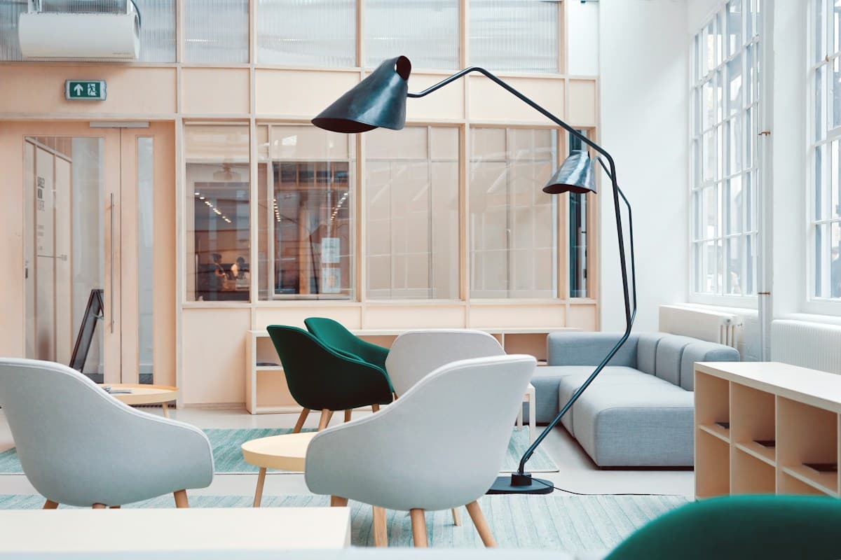 A bright, open-plan workspace